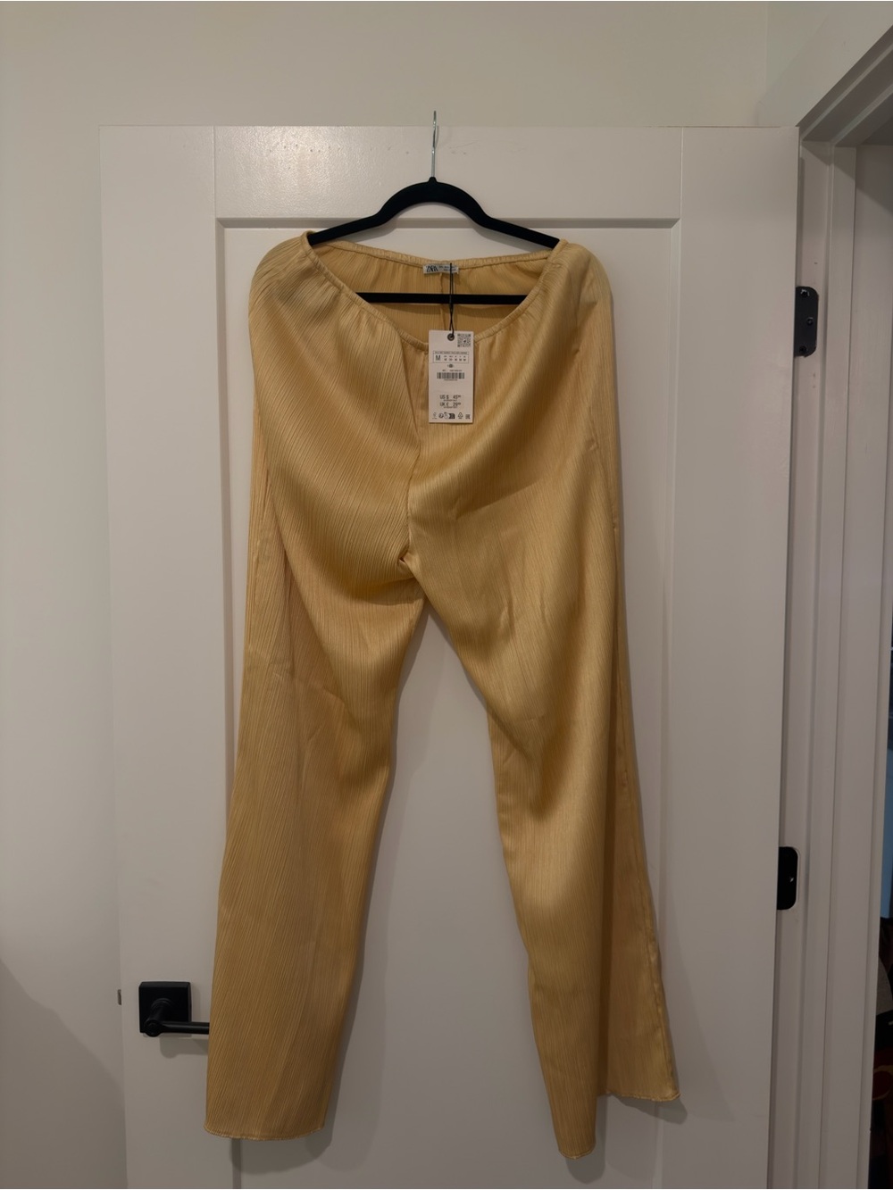 Zara Light Butter Yellow Elastic Pants